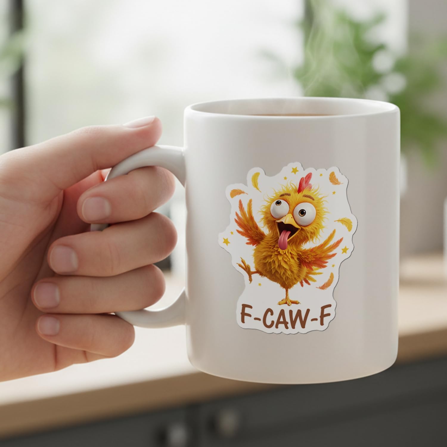 10 PCS F-CAW-F Sticker Pack Funny Crow Chicken Rooster Meme Decals Waterproof Vinyl Die Cut Bird Stickers for Laptop Water Bottle Car Bumper Phone Adults Humor Gag Gift - Image 4