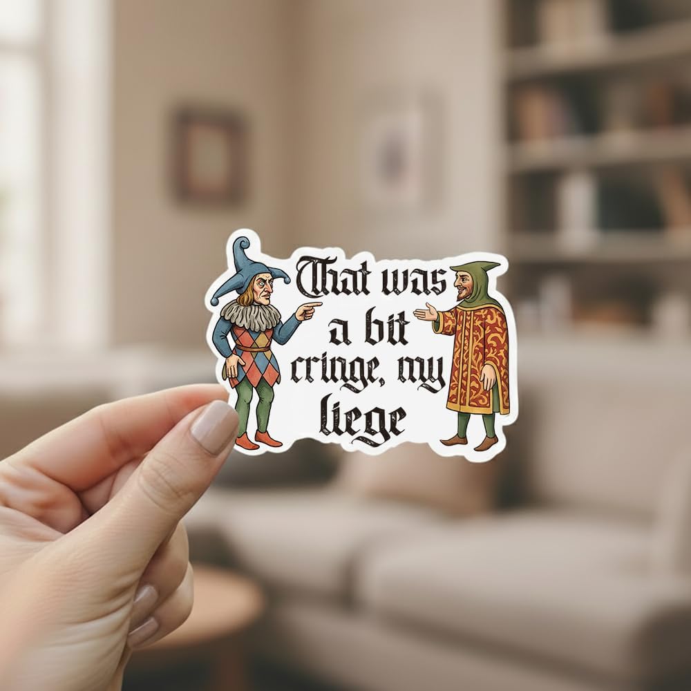 10 Pcs Medieval Meme Stickers Pack Funny Renaissance Fair Ye Olde Sarcastic Quotes Waterproof Vinyl Decals Middle Ages History Nerd Laptop Water Bottle Phone Case Ren Faire Gifts Adults - Image 2