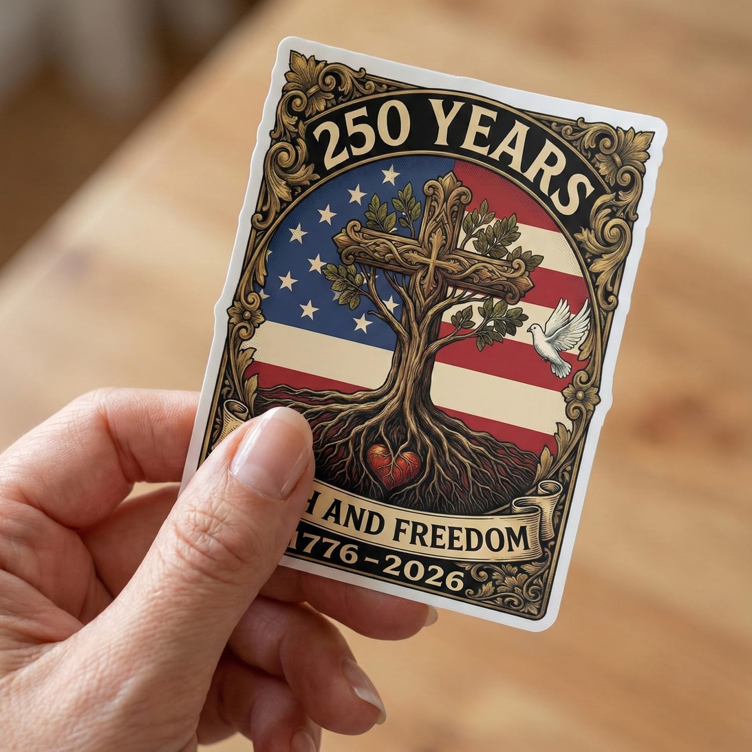 10 PCS 250 Years Freedom America Stickers 250th Anniversary USA 1776 2026 Semiquincentennial We The People Patriotic Waterproof Vinyl Decals Eagle Liberty Fourth of July American Heritage Gifts - Image 3