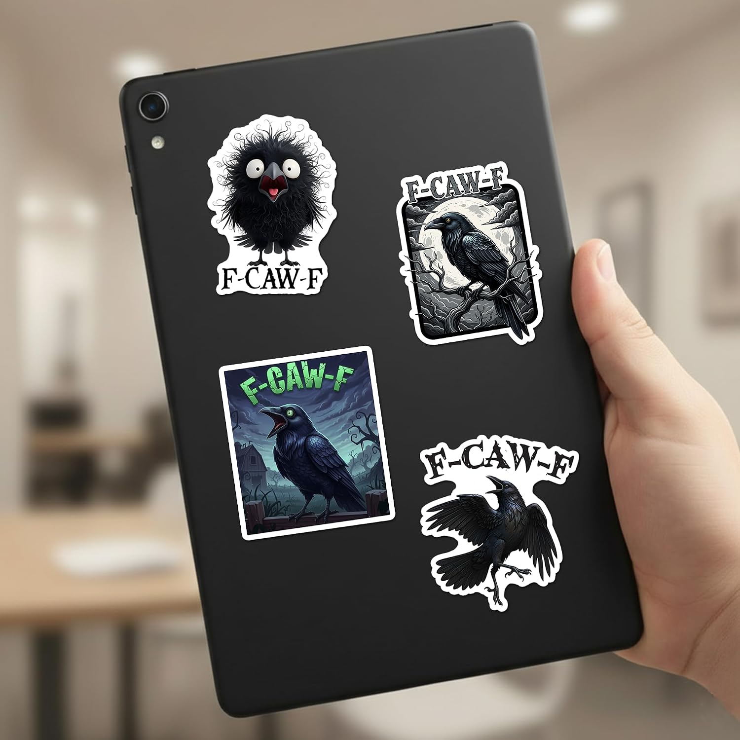 10 PCS F-CAW-F Sticker Pack Funny Crow Chicken Rooster Meme Decals Waterproof Vinyl Die Cut Bird Stickers for Laptop Water Bottle Car Bumper Phone Adults Humor Gag Gift - Image 2