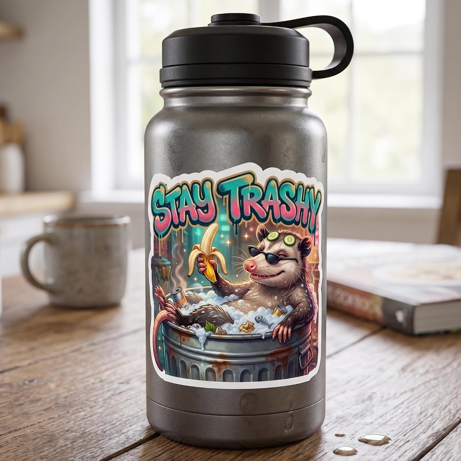 20Pcs Opossum Stickers Pack - Funny Possum Meme Vinyl Stickers for Water Bottle Laptop Tumbler, Cute Feral Girl Possum Decals, Trendy Viral Sticker Pack Waterproof for Adults Teens Lover Gifts - Image 2